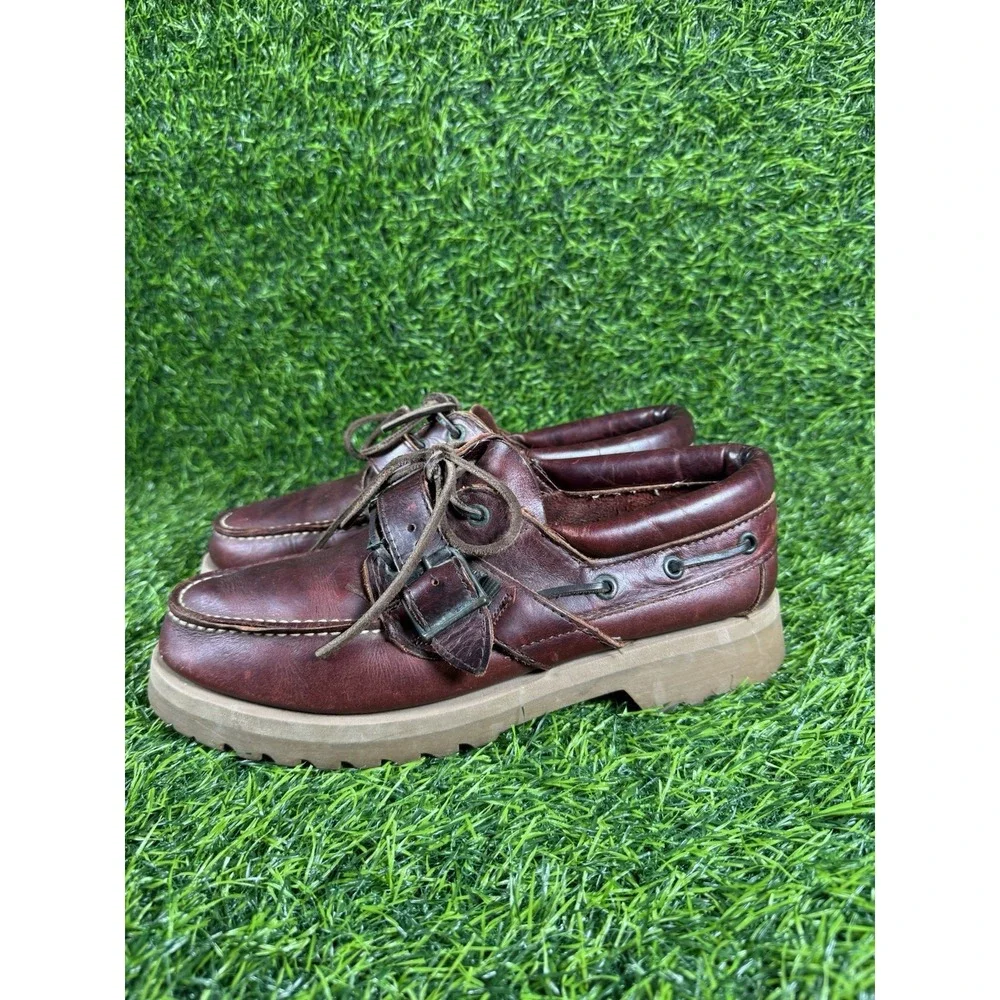 Eastland Boots Men's Size 10 Buckle Strap Chukka Lace Up Engineer Lug Sole Loafe